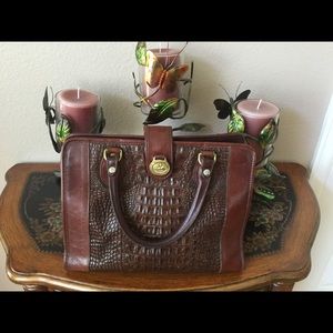 Brahmin Pecan Crocodile Purse